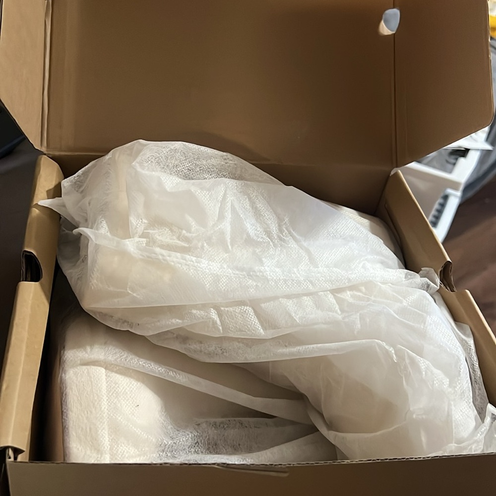 New in box Rialto Cream winter white Chunky Heel Boots Classic 7 1/2 - Picture 15 of 16
